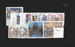 Vaticano **-x- 1983 - Annata Completa. 10 Valori . Senza  BF..  MNH - Années Complètes