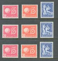 1960 SWITZERLAND I.L.O. 3x Sets MICHEL: ILO 100-102 MNH ** - IAO