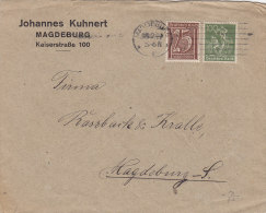 INFLA DR  161, 187 C MiF, Auf Geschäfts-Orts-Brief Der Fa. Kuhnert, Gestempelt: Magdeburg 16.2.1922 - Other & Unclassified