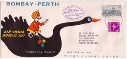 Old Letter - India, Air-India, Bombay-Perth - Airmail