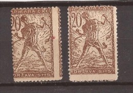 1919 SHS SLOVENIJA VERIGARI JUGOSLAVIJA   DIFFERENT COLOR - PAPER - PERFORATION   INTERESTING COLOR    HINGED - Ongebruikt