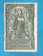 1919 SHS SLOVENIJA VERIGARI JUGOSLAVIJA   DIFFERENT COLOR - PAPER - PERFORATION   INTERESTING COLOR    HINGED - Nuevos