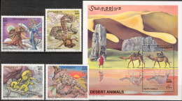 Somalia 2000 Desert Animals Set And Souvenir Sheet MNH; Michel # 823-26, Block 69 - Somalia (1960-...)