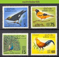 Naa1502 FAUNA VOGELS HAAN PAUW ROOSTER PEACOCK BIRDS VÖGEL AVES OISEAUX SRI LANKA 1966 PF/MNH # - Konvolute & Serien