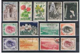 MONACO - LOT DE 13 TIMBRES OBLITERES - Verzamelingen & Reeksen