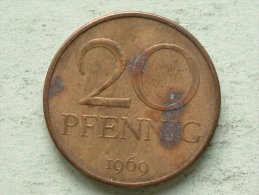 1969 - 20 Pfennig / KM 11 ( For Grade, Please See Photo ) ! - 20 Pfennig