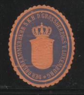 LUKSEMBOURG DER OBERKAMMERHERR S.K.H.D GROSSHERZOG VON LUXEMBURG SIEGLEMARKEN SEALING LABEL SENATE UPPER CHAMBER - Abarten & Kuriositäten