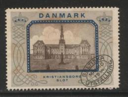 SWEDEN 1914 MALMO BALTIC EXPO DANISH PALACES DENMARK KRISTIANSBORG NO GUM POSTER STAMP CINDERELLA REKLAMENMARKEN - Ungebraucht