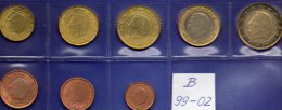 EURO Mix-set Belgien 1999-2002 Prägeanstalt Brüssel Stg. 24€ Stempelglanz Der Staatlichen Münze 1C.- 2€ Coins Of Belgica - Sin Clasificación