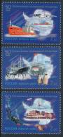 RUSSIA 2006 50 Years Of Exploration Of Antarctica 3v** - Antarktis-Expeditionen