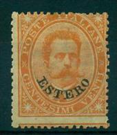 LEVANTE 1881-83  EFFIGIE 20 C. GIALLO ARANCIO  MH* - Amtliche Ausgaben
