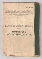 MOTO GUZZI PA V 35 ANNO 1978 LIBRETTO DI CIRCOLAZIONE ** AD USO COLLEZIONISTICO ** - Motorfietsen