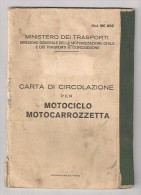 MOTO GUZZI VG 1000 SP ANNO 1981 LIBRETTO DI CIRCOLAZIONE ** AD USO COLLEZIONISTICO ** - Motorfietsen