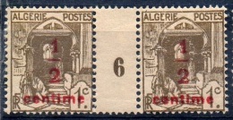 Algérie ; 1926 ; N° Y: 57 X 2  ; N  , Adhérences ; Millesimé 6 ; Cote Y :  E. - Unused Stamps