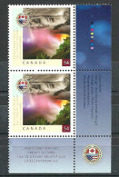 CANADA. Chûtes Du Niagara. (Boundary Waters Treaty )  2 T-p Neufs ** Se-tenant Bord De Feuille  Avec Vignettes. - Unused Stamps