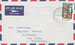Australia Airmail Par Avion COOROY Qld. 1973 Cover To ESBJERG Denmark Aboriginal Art Stamp - Lettres & Documents