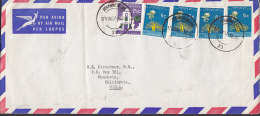 South Africa Airmail Par Avion Deluxe JOHANNESBURG 1967 Cover Brief To MONROVIA California USA Flower Blumen Stamps - Poste Aérienne