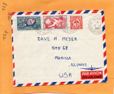 Nouvelle Caledonie Old Cover Mailed To USA - Covers & Documents