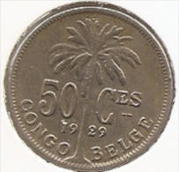 CONGO - ALBERT II * 50 Centiem 1929 Frans * Z.Fraai / Prachtig * Nr 3155 - 1910-1934: Alberto I