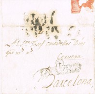 6934. Carta Entera Pre Filatelica GUISSONA (Lerida) 1798 - ...-1850 Préphilatélie