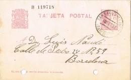 6937. Entero Postal SAN SADURNI De ANOIA (Barcelona) 1931. Variedad ERROR - 1931-....
