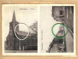 Pironchamps - Carte Double Vue - L' Eglise Et Place De L' Eglise - Farciennes