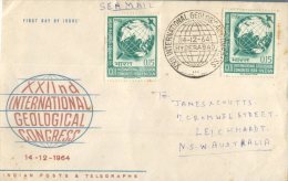 (119) Commercial FDC Cover Posted From India To Australia - Posted 1964 - Cartas & Documentos