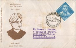 (119) Commercial FDC Cover Posted From India To Australia - Posted 1966 - Storia Postale