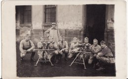 Carte Postale Photo Militaire Français 3 ème Régiment Infanterie Artillerie MITRAILLEUSE A SITUER A LOCALISER ?- - Regimente