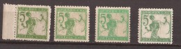 1919 SHS SLOVENIJA VERIGARI JUGOSLAVIJA   DIFFERENT COLOR PAPER PERFORATION   INTERESTING COLOR NEVER HINGED  HINGED - Nuevos