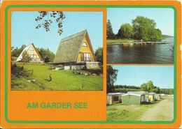 AK Lohmen Güstrow Garder See Mehrbild Mit Camping Farbfoto 1984 DDR #2040 - Guestrow