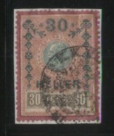 AUSTRIA KAISER FRANZ JOZEF I 1898 30 HELLER 30H GREEN & PURPLE AUSTRIAN GENERAL DUTY REVENUE BAREFOOT 416 STEMPLEMARKE - Revenue Stamps
