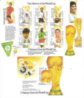 ** ANTIGUA & BARUDA HISTORY OF THE WORLD CUP MNH 4V.+BF SOCCER CALCIO - Other & Unclassified