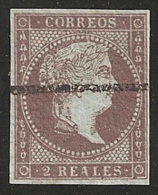 ESPAÑA 1855 - Edifil #42M Barrado - - Unused Stamps