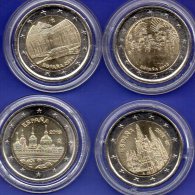 UNESCO 4x2€ Spanien 2010-2013 Stg 24€ Weltkulturerbe In Cordoba Granada Burgos Escorial Spain Architectur Coin Of Espana - Sets Sin Usar &  Sets De Prueba