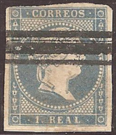 ESPAÑA 1855 - Edifil #49S Barrado - VFU - Unused Stamps