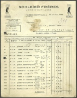 FACTURE HAGEN Westphalie Allemagne - Usine D´ Outillage SCHLEIER FRERES Pour M. CHERIER à ANIZY-le-CHATEAU ° CHAT Cat - 1900 – 1949