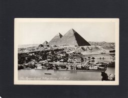 45022    Egitto,     The  Pyramids And  Village  During Nile  Flood,  NV - Pyramides