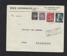 Portugal Air Mail Cover To Fribourg Switzerland - Lettres & Documents