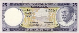 BILLET # GUINEE EQUATORIALE # 25 EKUELE  # 1975 # PICK 4    #  NEUF # - Equatoriaal-Guinea