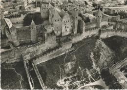 Carcassonne  -  Cité  : Vue Aérienne Sur Un Coin De La Cité  - Cachet Poste 12 Septembre 1956 - Carcassonne