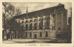 Chartres  -  Eglise St Pierre  - Cachet Poste 15 Septembre 1939 - Chartres