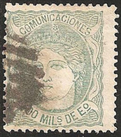 ESPAÑA 1870 - Edifil #110 - VFU - Usados