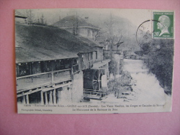 CP GRESY SUR AIX N°1594 LES VIEUX MOULINS LES GORGES ET CASCADES DU SIERROZ  - ECRITE EN 1924 - Gresy Sur Aix