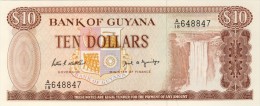 BILLET # GUYANE # 10  DOLLARS   # PICK 23 A  #  NEUF # TYPE 1966 # - Guyana