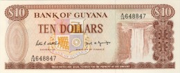 Delcampe - BILLET # GUYANE # 10  DOLLARS   # PICK 23 A  #  NEUF # TYPE 1966 # - Guyana