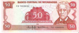 BILLETE DE NICARAGUA DE 50 CORDOBAS DEL AÑO 1985  (BANK NOTE) SIN CIRCULAR-UNCIRCULATED - Nicaragua