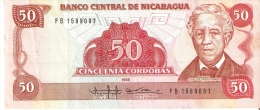 BILLETE DE NICARAGUA DE 50 CORDOBAS DEL AÑO 1985  (BANK NOTE) - Nicaragua