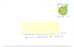 Andorre Français French Andorra Lettre Circulée D´Andorre à Andorre Carta Verda - Covers & Documents