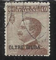 OLTRE GIUBA 1925 SOPRASTAMPATO D´ITALIA ITALY OVERPRINTED 40 CENT. TIMBRATO USED OBLITERE' - Oltre Giuba